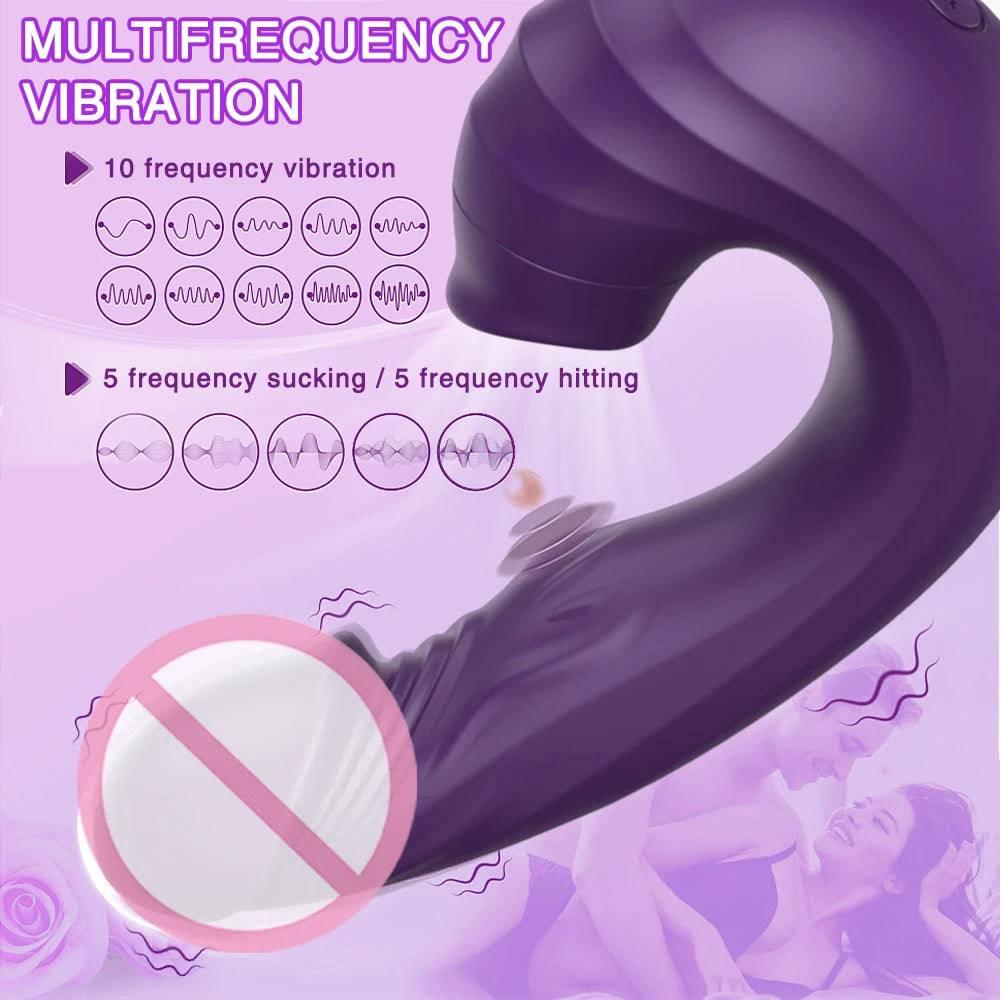 3-in-1 Clitoral Sucking Vibrator – Tongue Licking Dildo & Clit Stimulator for Women - Passion Pulse Adult