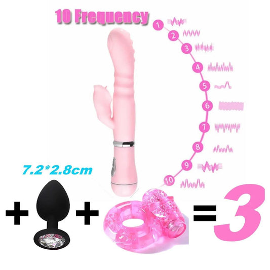 3-Piece Rabbit G-Spot Vibrator Set - Passion Pulse Adult