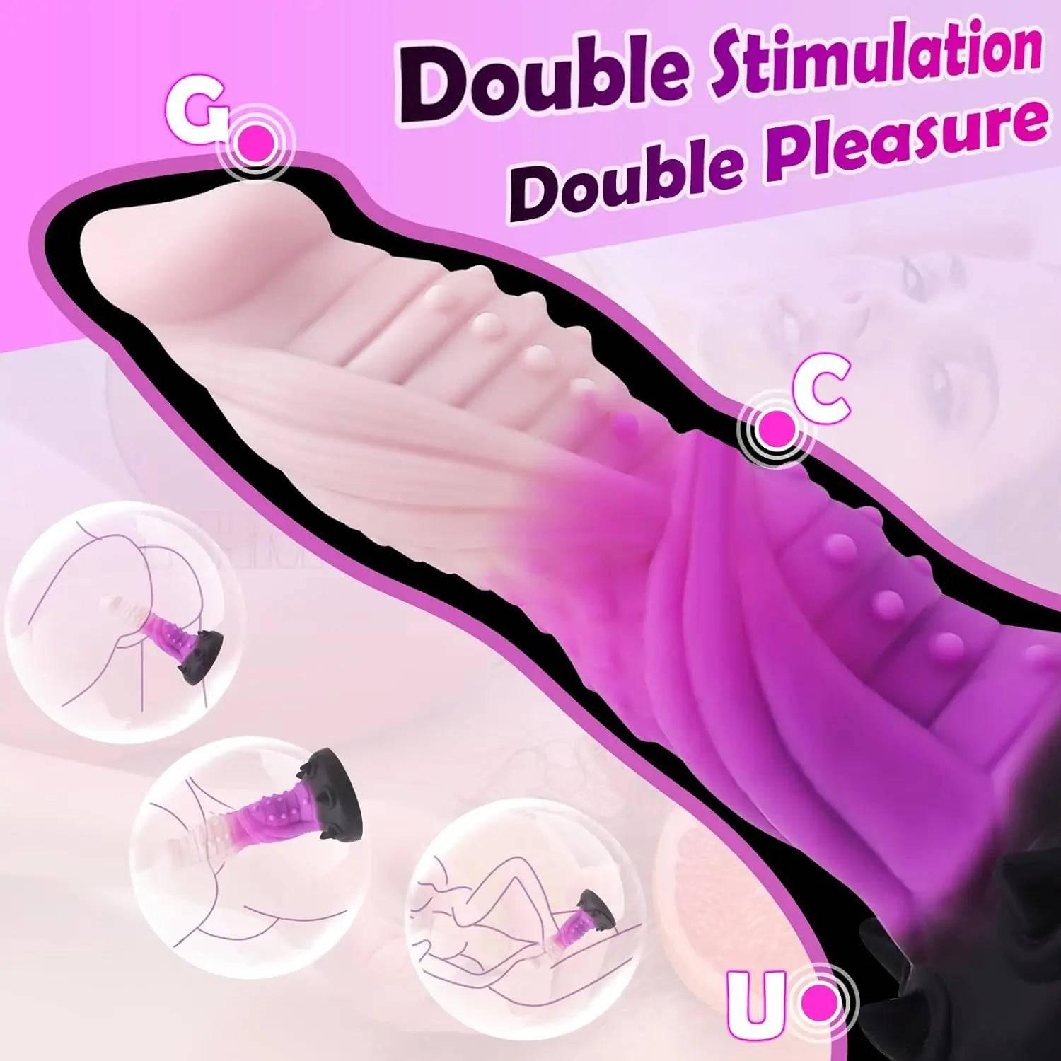 8-Inch Fantasy Dragon Dildo – G-Spot & Prostate Silicone Suction Cup Toy - Passion Pulse Adult