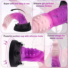 8-Inch Fantasy Dragon Dildo – G-Spot & Prostate Silicone Suction Cup Toy - Passion Pulse Adult