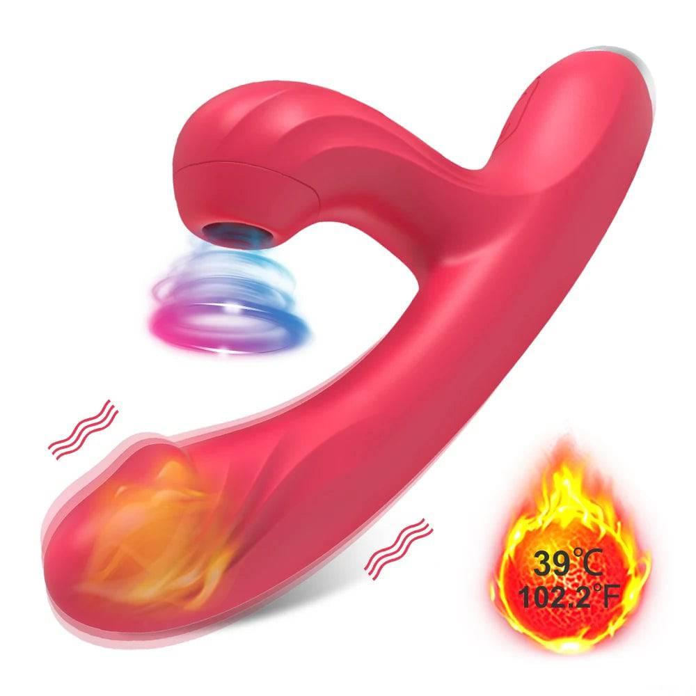 2-in-1 Clit Sucker Vibrator – G-Spot & Clitoral Vacuum Stimulator - Passion Pulse Adult