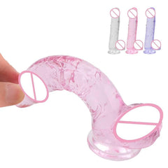 Mini Transparent Realistic Dildo - G-Spot Stimulator for Women - Passion Pulse Adult