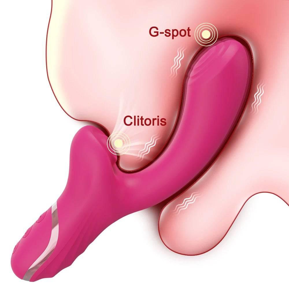 Powerful Clitoral Sucking & Dildo Vibrator – 20 Modes for G-Spot & Vagina Stimulation - Passion Pulse Adult