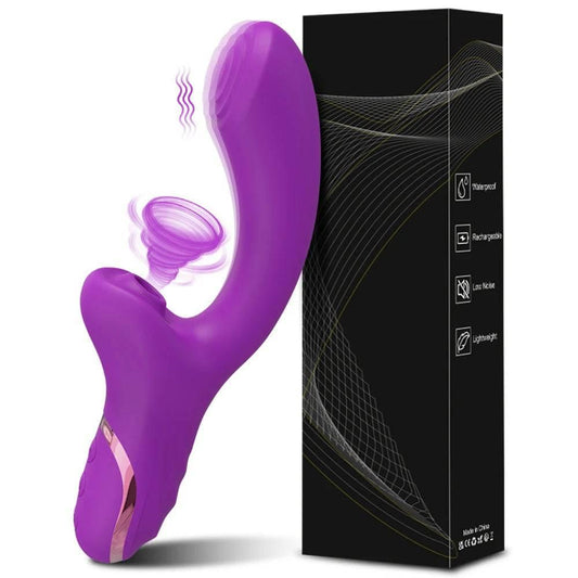 Powerful Clitoral Sucking & Dildo Vibrator – 20 Modes for G-Spot & Vagina Stimulation - Passion Pulse Adult
