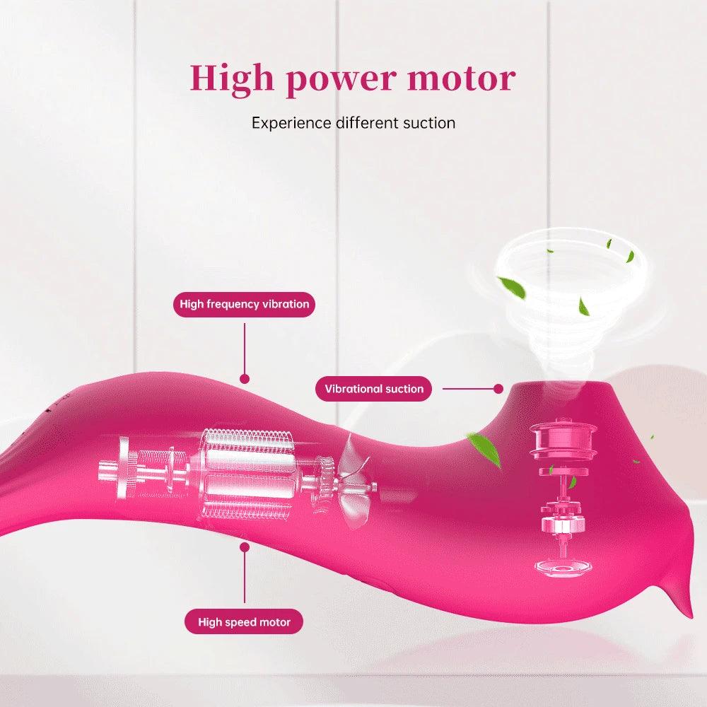 Powerful Sucking Vibrator with Vacuum Suction - Passion Pulse Adult