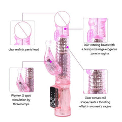 Powerful Thrusting Rabbit Vibrator – Realistic G-Spot & Clitoral Massager - Passion Pulse Adult