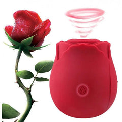 Rose Shape Vagina Sucking Vibrator: Intimate Nipple Sucker with Oral Licking and Clitoris Stimulation - Powerful Sex Toy for Women - Passion Pulse Adult