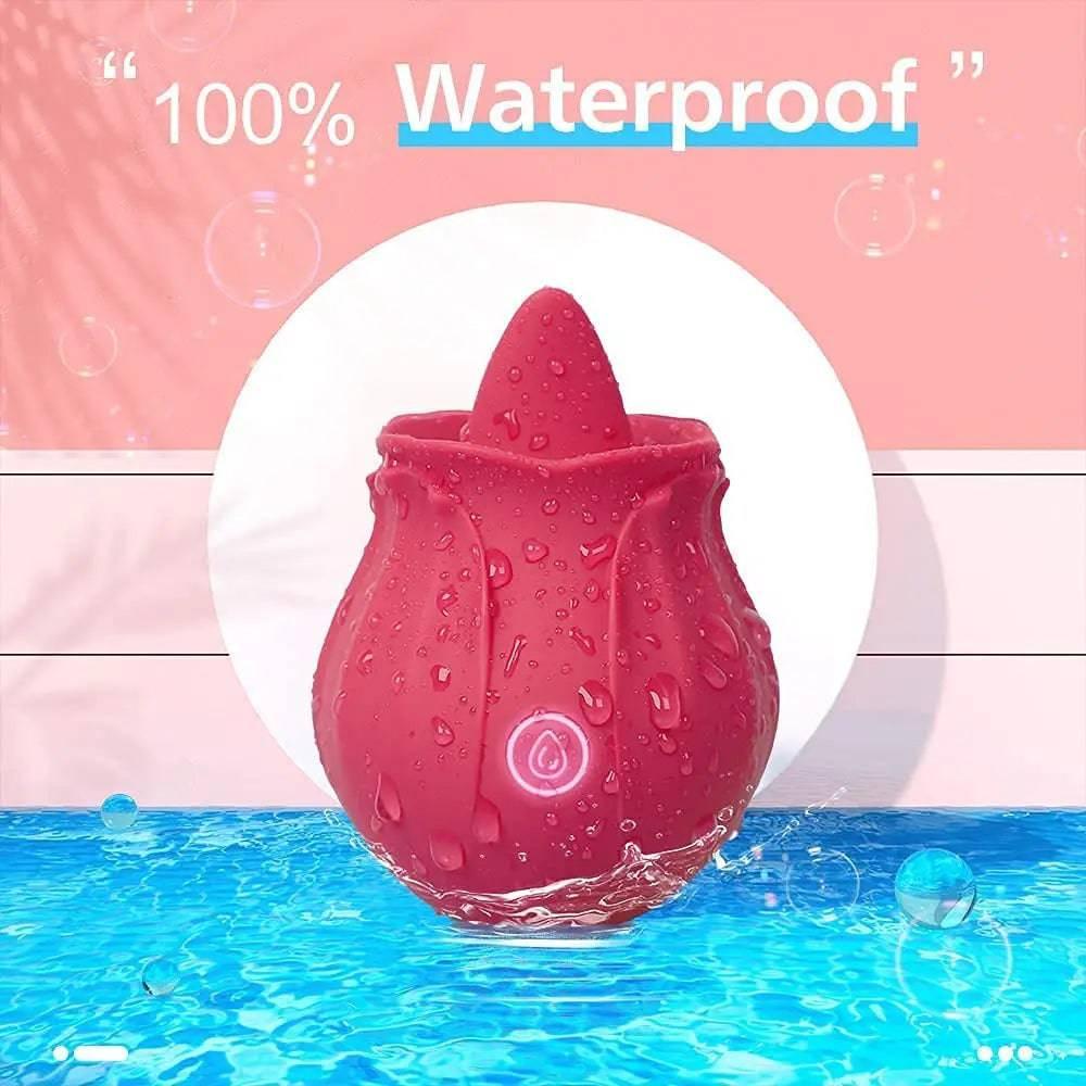 Rose Shape Vagina Sucking Vibrator: Intimate Nipple Sucker with Oral Licking and Clitoris Stimulation - Powerful Sex Toy for Women - Passion Pulse Adult