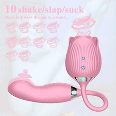 Rose Sucking Licking Vibrator for Women Dildo Clit Sucker Nipple Clitoris Stimulation Vibrators Female Sex Toys for Adults 18+ - Passion Pulse Adult