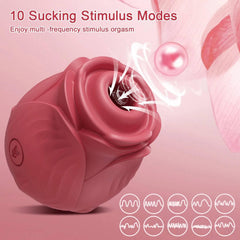 Rose Sucking Vibrator – Clit & Nipple Stimulator - Passion Pulse Adult