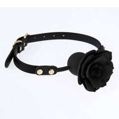 Silicone Rose Ball Gag | Breathable BDSM Bondage Flower Open Mouth Gag for Couples | Adult BDSM Games Restraint Toy - Passion Pulse Adult