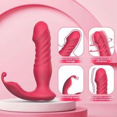 Wearable Tongue Licking G-Spot Vibrator – Remote Control Thrusting Dildo - Passion Pulse Adult
