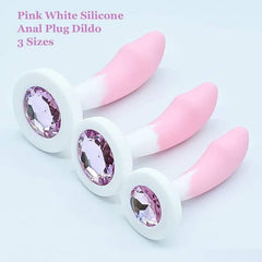 Silicone Anal Plug Set – Crystal Base Anal Trainer in 3 Sizes - Passion Pulse Adult