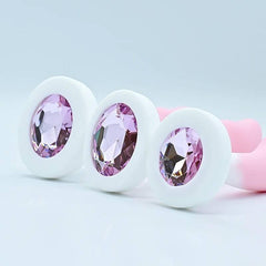 Silicone Anal Plug Set – Crystal Base Anal Trainer in 3 Sizes - Passion Pulse Adult