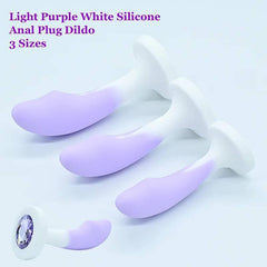 Silicone Anal Plug Set – Crystal Base Anal Trainer in 3 Sizes - Passion Pulse Adult