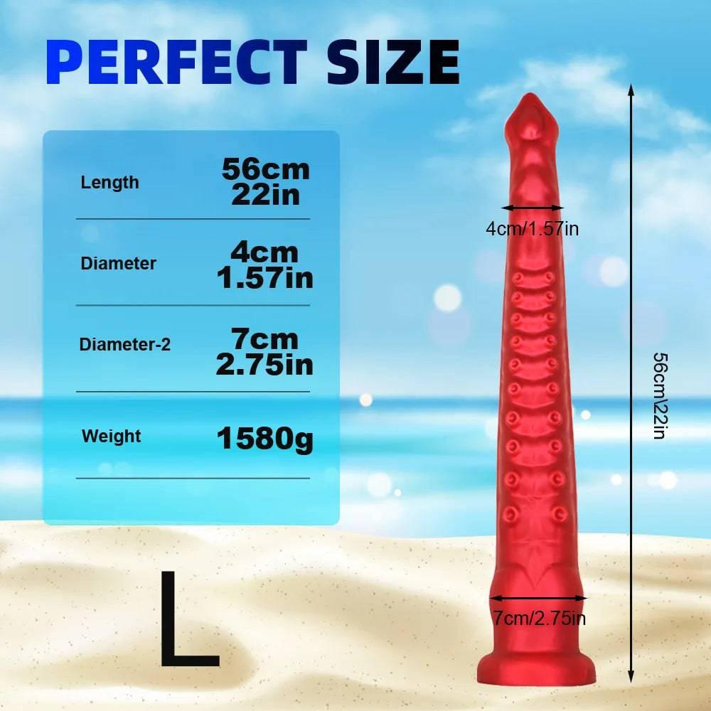 22-Inch Long Tentacle Anal Plug – Huge Liquid Silicone Butt Plug with Suction Cup - Passion Pulse Adult