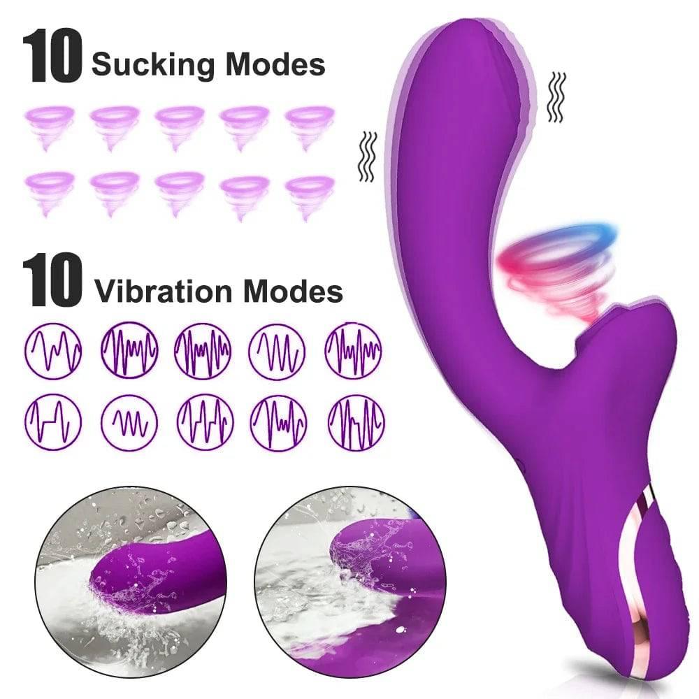 20-Mode Clitoral Suction Vibrator – Vacuum Stimulator & Dildo for Women - Passion Pulse Adult