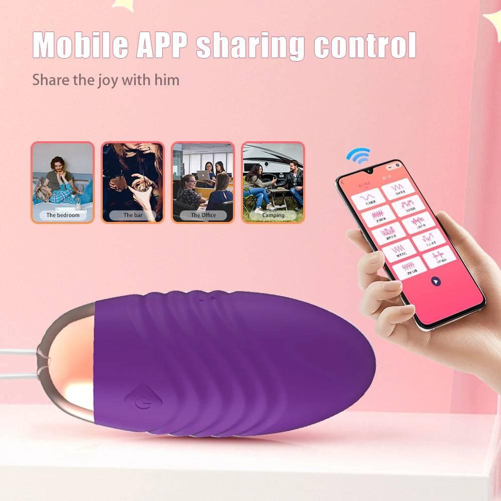 APP-Controlled Wireless Vibrating Egg – Wearable G-Spot & Clitoral Stimulator - Passion Pulse Adult