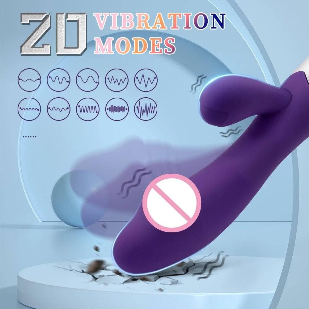 Beginner-Friendly Rabbit Vibrator – Powerful G-Spot, Clitoral, & Nipple Stimulator - Passion Pulse Adult