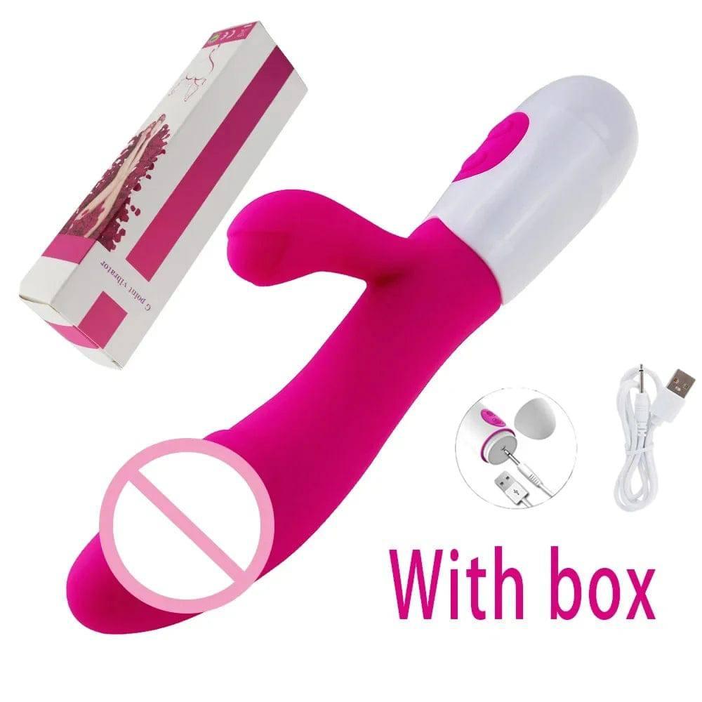Beginner-Friendly Rabbit Vibrator – Powerful G-Spot, Clitoral, & Nipple Stimulator - Passion Pulse Adult
