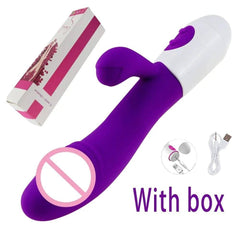 Beginner-Friendly Rabbit Vibrator – Powerful G-Spot, Clitoral, & Nipple Stimulator - Passion Pulse Adult