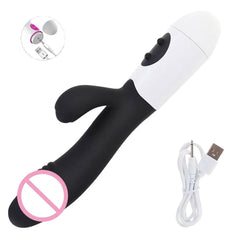 Beginner-Friendly Rabbit Vibrator – Powerful G-Spot, Clitoral, & Nipple Stimulator - Passion Pulse Adult