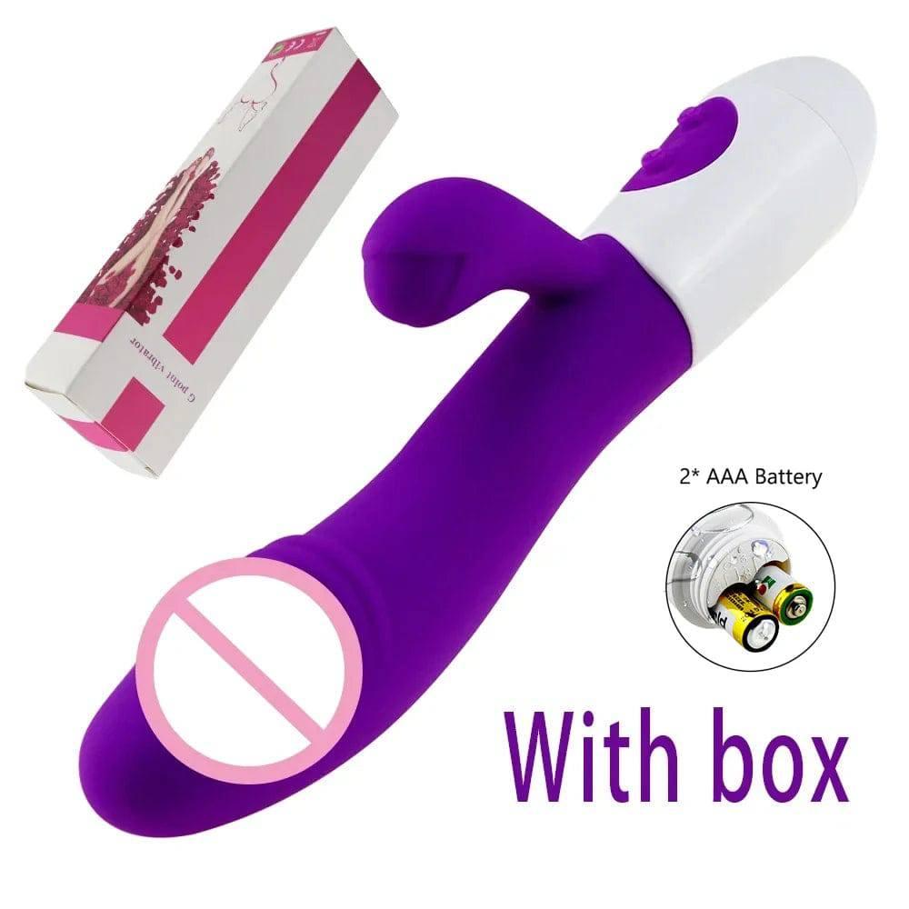 Beginner-Friendly Rabbit Vibrator – Powerful G-Spot, Clitoral, & Nipple Stimulator - Passion Pulse Adult