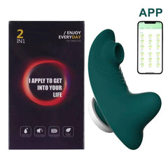 Bluetooth App-Controlled Panty Vibrator – Mini Clitoral Sucker for Discreet Pleasure - Passion Pulse Adult