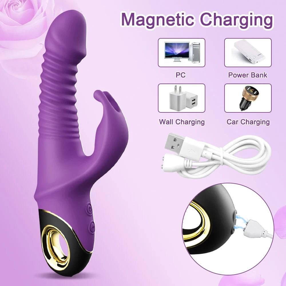 Rabbit Thrusting Vibrator – G-Spot & Clitoris Stimulator - Passion Pulse Adult