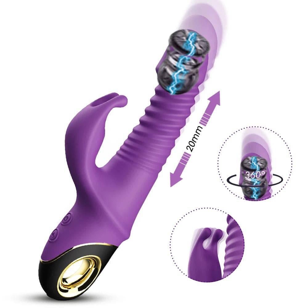 Rabbit Thrusting Vibrator – G-Spot & Clitoris Stimulator - Passion Pulse Adult