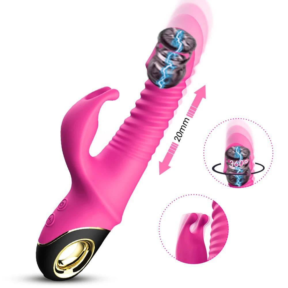 Rabbit Thrusting Vibrator – G-Spot & Clitoris Stimulator - Passion Pulse Adult