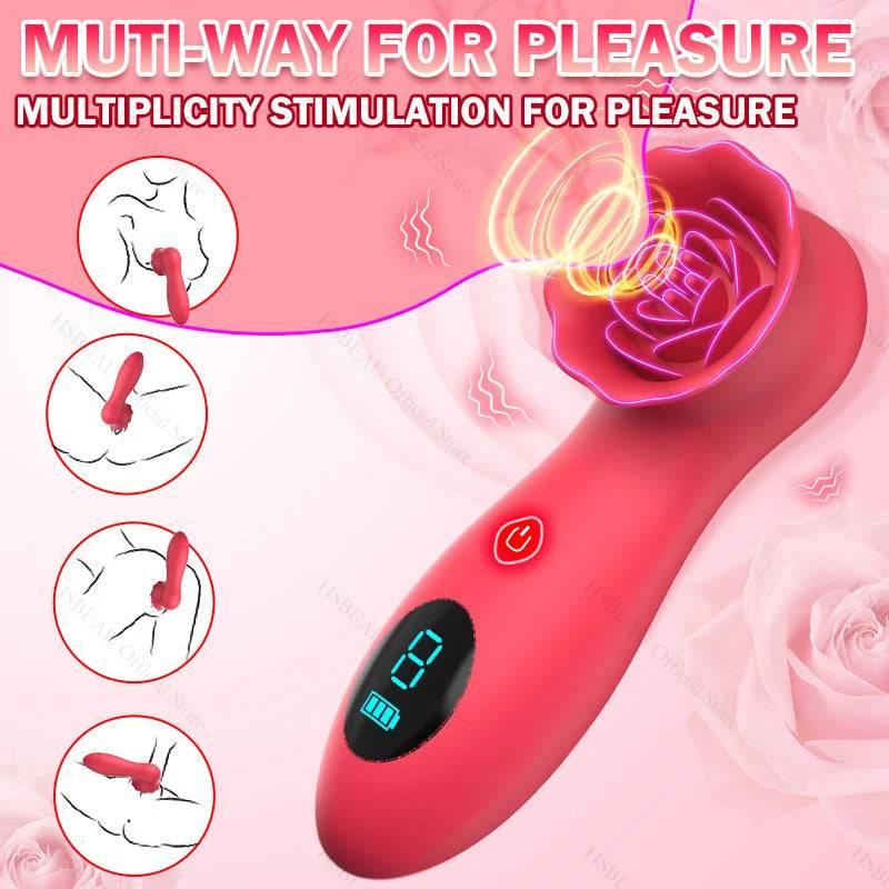 PASSION PULSE Clitoral Vibrator – Vacuum Sucking & Licking Tongue Toy - Passion Pulse Adult