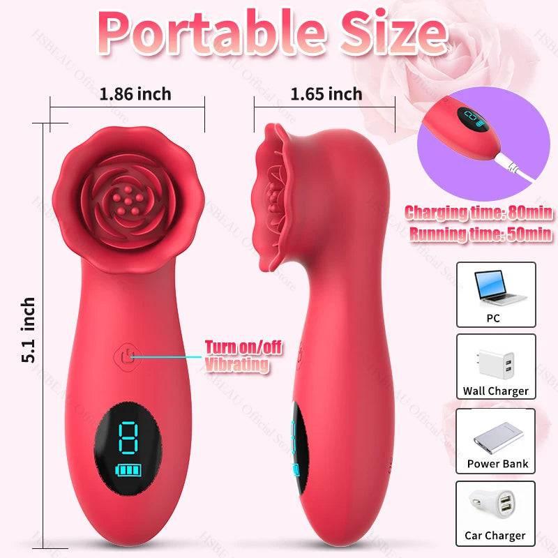 PASSION PULSE Clitoral Vibrator – Vacuum Sucking & Licking Tongue Toy - Passion Pulse Adult