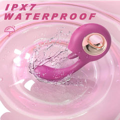 G-Spot Vibrator with Tongue Licking: 2-in-1 Clit & Oral Silicone Toy - Passion Pulse Adult