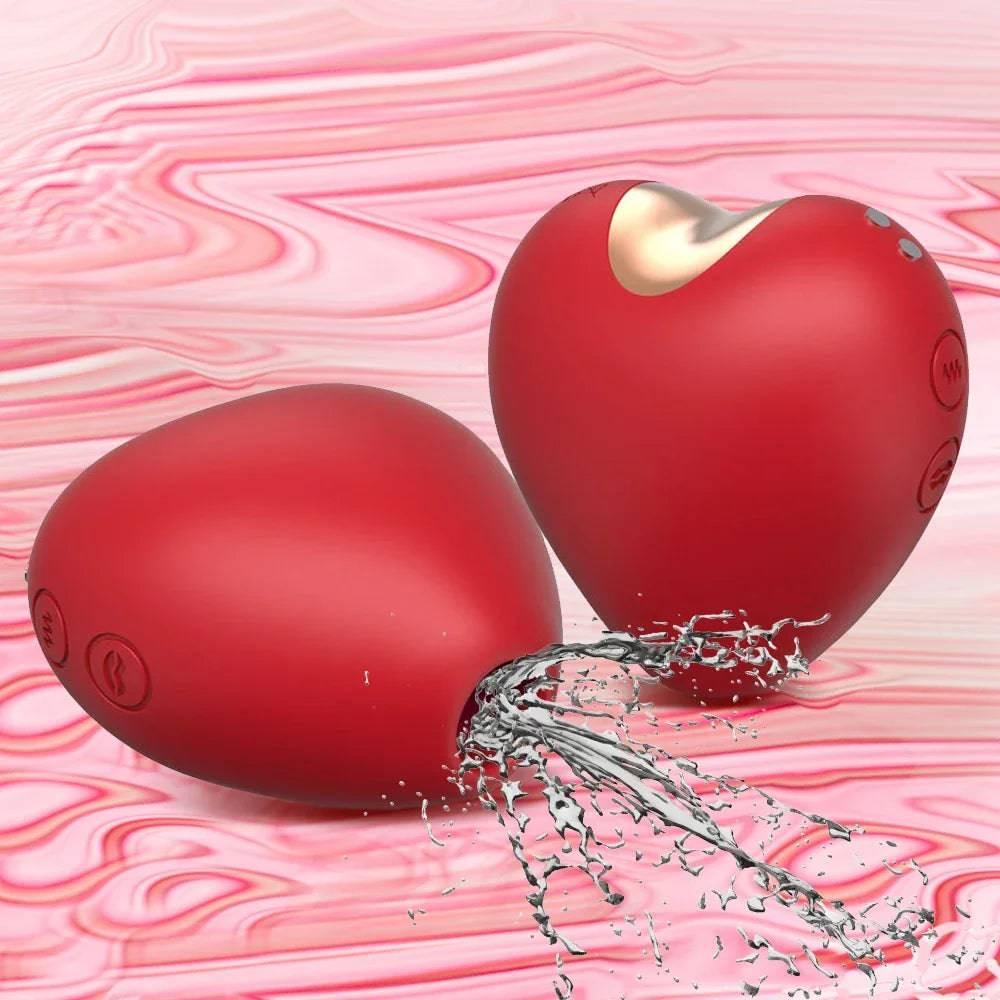 Heart-Shaped Sucking Vibrator – Clitoral & Nipple Stimulator for Women - Passion Pulse Adult