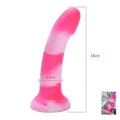 Realistic Liquid Silicone Dildo – Pink G-Spot and Anal Masturbator with Suction Cup - Passion Pulse Adult