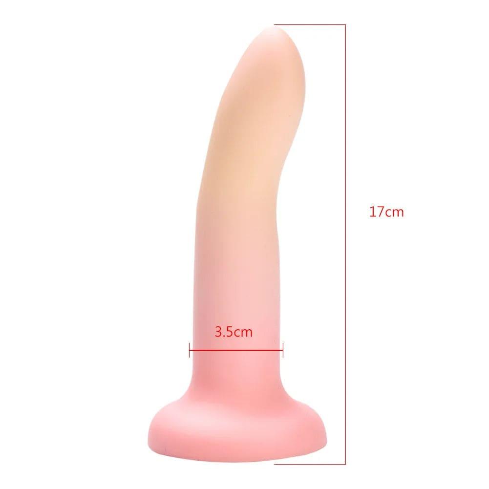 Realistic Liquid Silicone Dildo – Pink G-Spot and Anal Masturbator with Suction Cup - Passion Pulse Adult