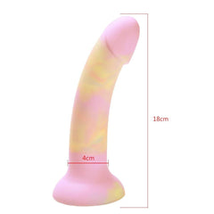 Realistic Liquid Silicone Dildo – Pink G-Spot and Anal Masturbator with Suction Cup - Passion Pulse Adult