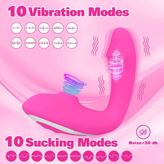 Sucking & Dual Dildo G-Spot Vibrator - Passion Pulse Adult