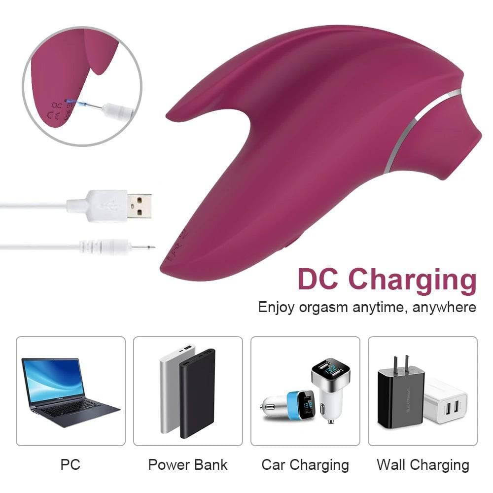 Sucking Vibrator for Women: Vibrating Sucker Oral Clitoris Stimulator, Sex Suction Toy - Adult Product - Passion Pulse Adult