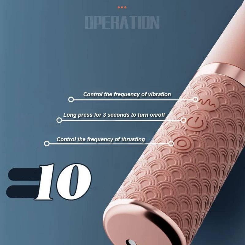 Telescopic G Spot Dildo Vibrator: Woman Vagina & Clitoris Stimulator - Passion Pulse Adult