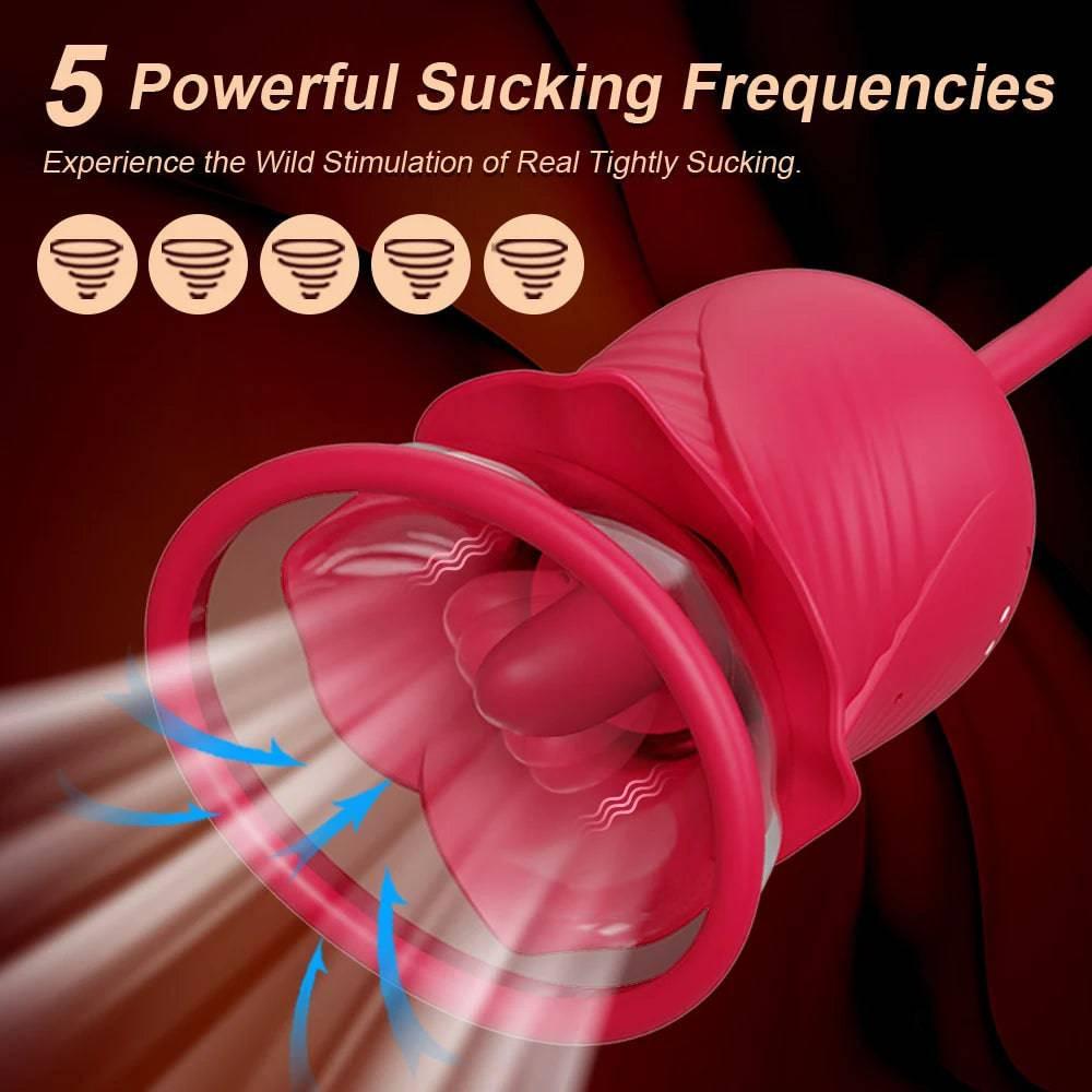 Tongue-Licking Vibrator & Breast Massager – Nipple and Vaginal Stimulator for Women - Passion Pulse Adult