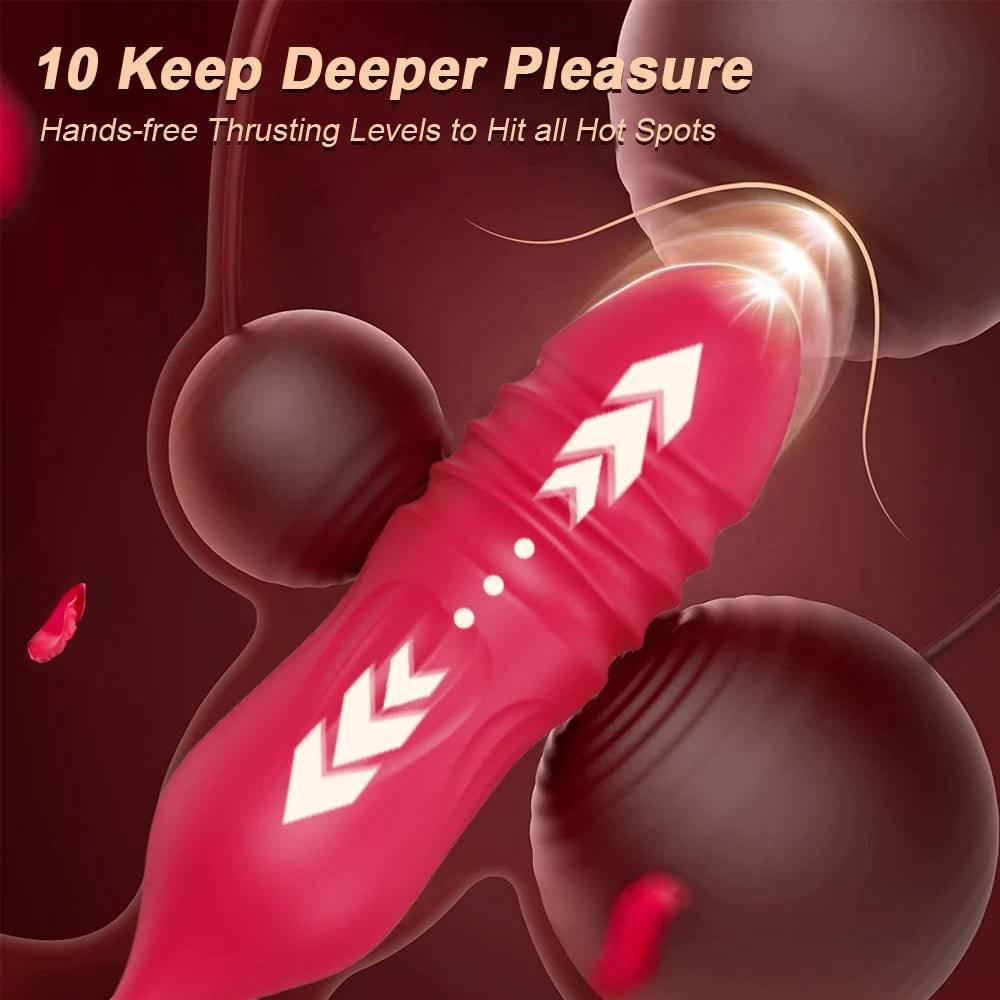 Tongue-Licking Vibrator & Breast Massager – Nipple and Vaginal Stimulator for Women - Passion Pulse Adult