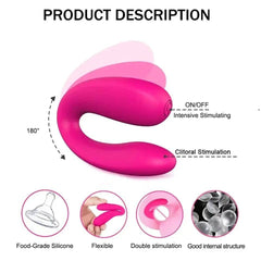 U-Shaped Couples Vibrator for Women – Clitoral & G-Spot Stimulator - Passion Pulse Adult