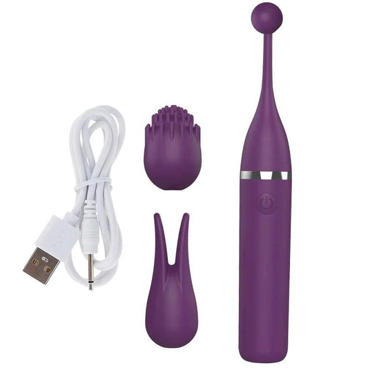 Female Clitoris Vibrator with 3 Caps – G-Spot Masturbation Massage - Passion Pulse Adult