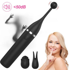 Female Clitoris Vibrator with 3 Caps – G-Spot Masturbation Massage - Passion Pulse Adult