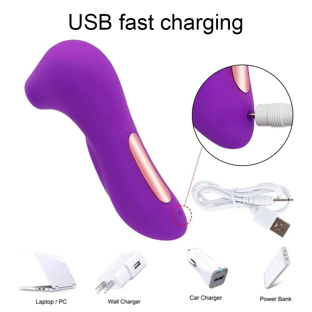 Clit Sucker Vibrator: Blowjob Tongue Suck, G-Spot & Nipple Stimulator - Passion Pulse Adult