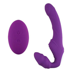 Dual Motor Strapless Strap-On Dildo Vibrator – G-Spot & Clitoral Stimulation for Couples - Passion Pulse Adult