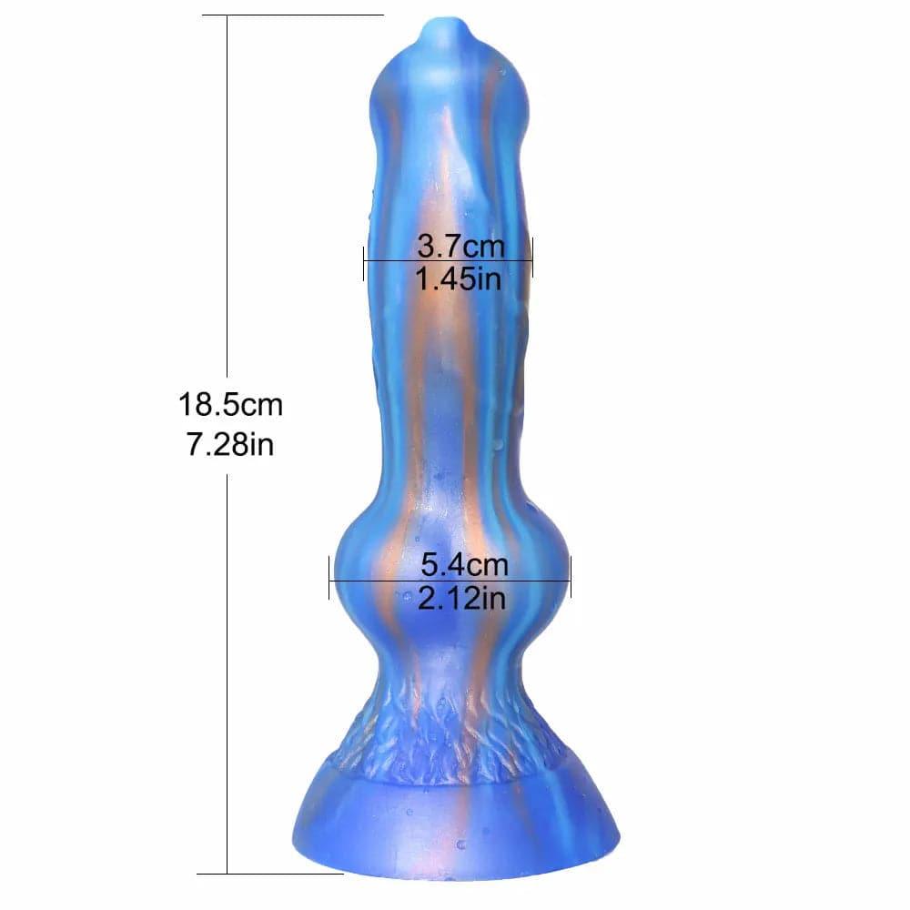 Soft Liquid Silicone Wolf Dog Dildo – Realistic Suction Cup Toy for Vaginal & Anal Play - Passion Pulse Adult