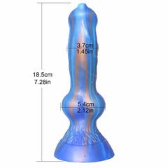 Soft Liquid Silicone Wolf Dog Dildo – Realistic Suction Cup Toy for Vaginal & Anal Play - Passion Pulse Adult
